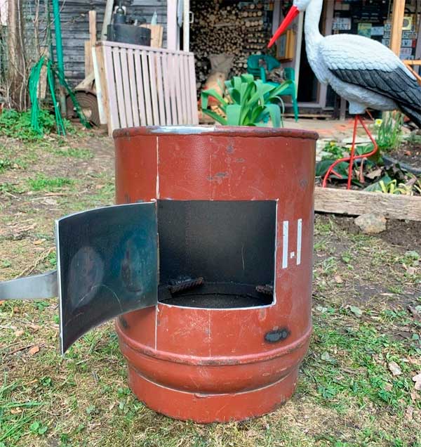 Сделал печь под казан из газового баллона: фото, описание изготовления Сделал печь под казан из газового баллона: фото, описание изготовления