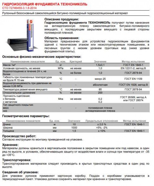 Особенности и стоимость гидроизоляции фундамента рулонными материалами Технониколь: сравнение и выбор Особенности и стоимость гидроизоляции фундамента рулонными материалами Технониколь: сравнение и выбор