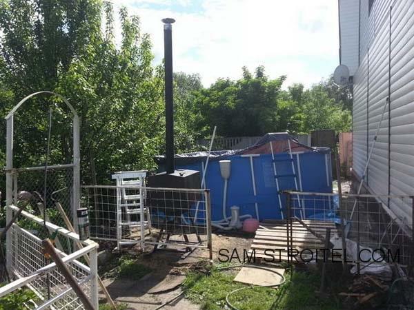 Самодельная печь буржуйка с водяным теплообменником