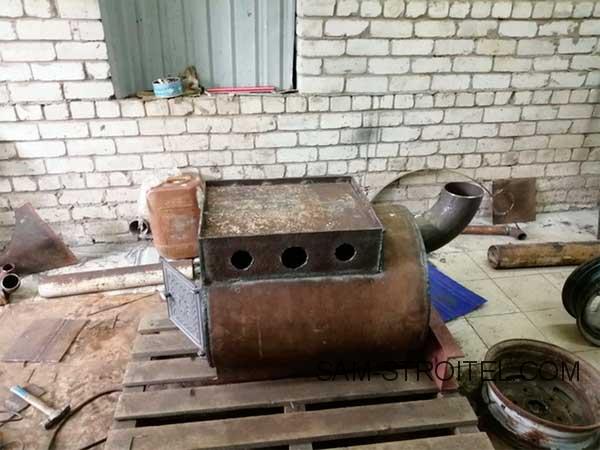 Печь для бани своими руками из металла: фото, описание изготовления