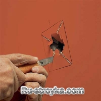 Как заделать дыры в гипсокартоне. Как заделать дыры в гипсокартоне.