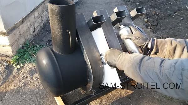 Буржуйка из газового баллона с теплообменниками (39 фото) Буржуйка из газового баллона с теплообменниками (39 фото)