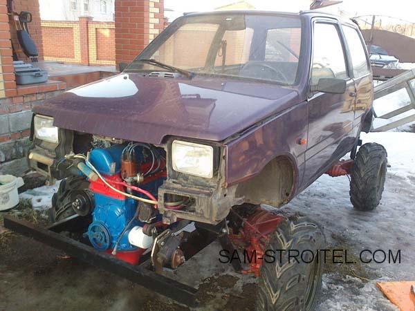 Авто самоделка 4х4 из запчастей ЛуАЗа, Оки и Жигулей Авто самоделка 4х4 из запчастей ЛуАЗа, Оки и Жигулей