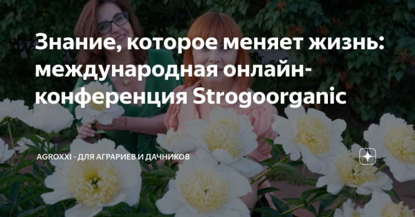 Знание, которое меняет жизнь — международная онлайн-конференция Strogoorganic Знание, которое меняет жизнь — международная онлайн-конференция Strogoorganic