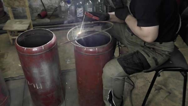 Печь из газовых баллонов сделанная своими руками Печь из газовых баллонов сделанная своими руками